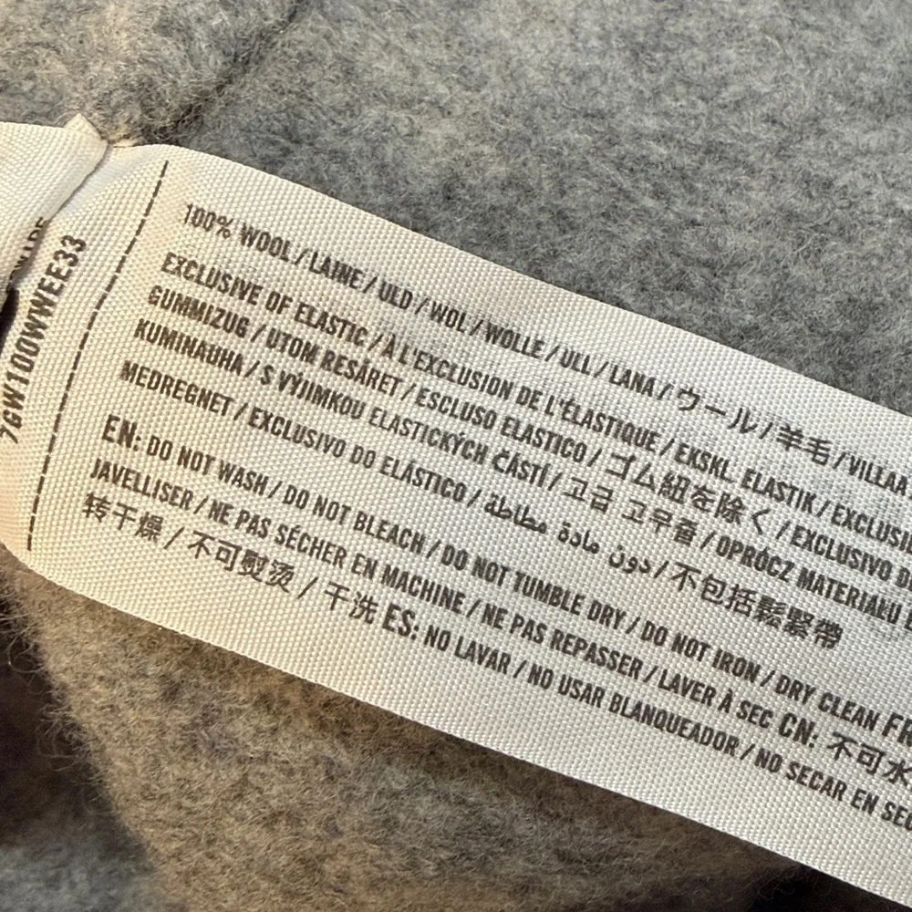 Abercrombie & Fitch Wool Sweater Mock Neck Long Sleeve Gray Youth XS